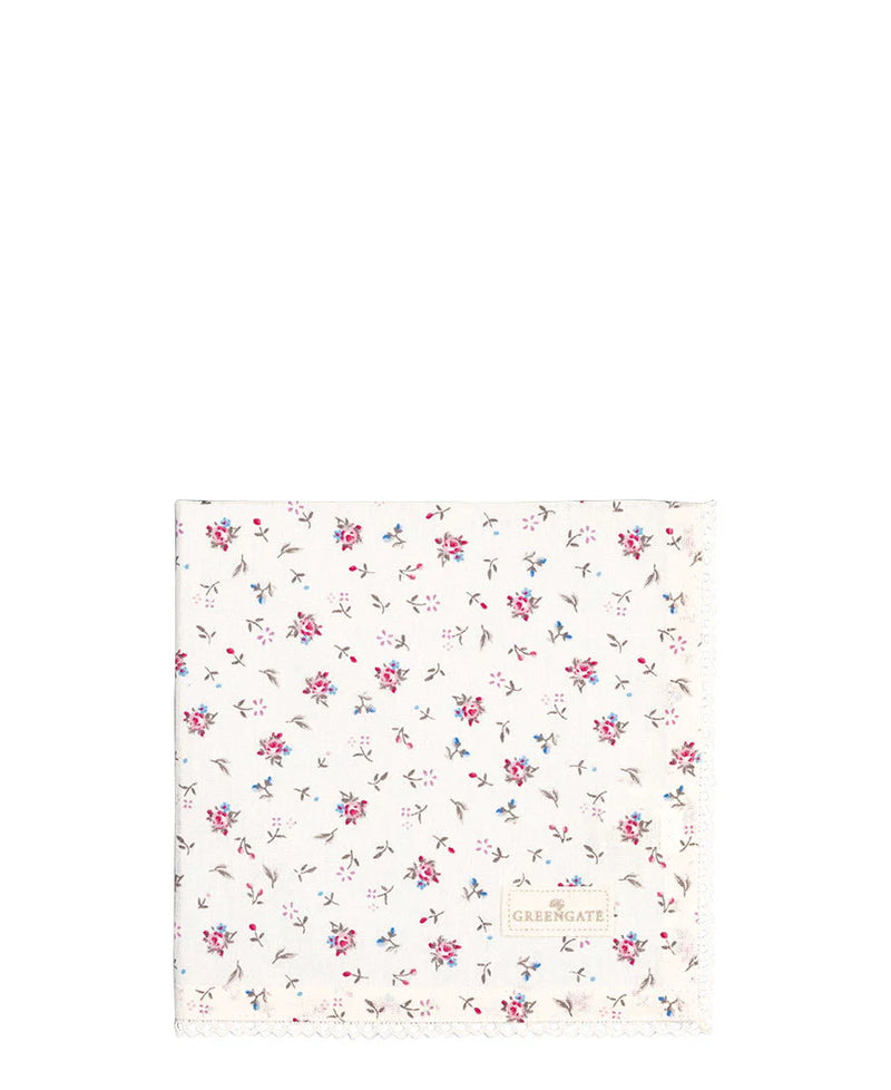 Tovagliolo con pizzo Junia bianco Greengate