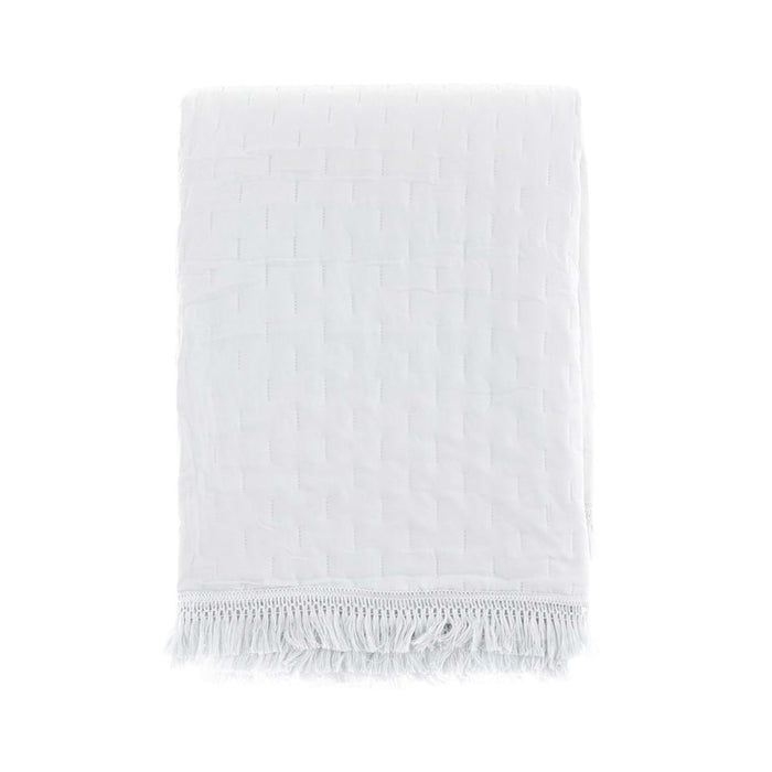 Trapuntino Una Piazza e Mezza Bianco con Frange Blanc Mariclò 220x260 cm