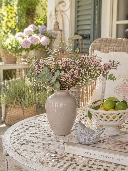 Vaso Metallo Beige Blanc Mariclò 14 cm