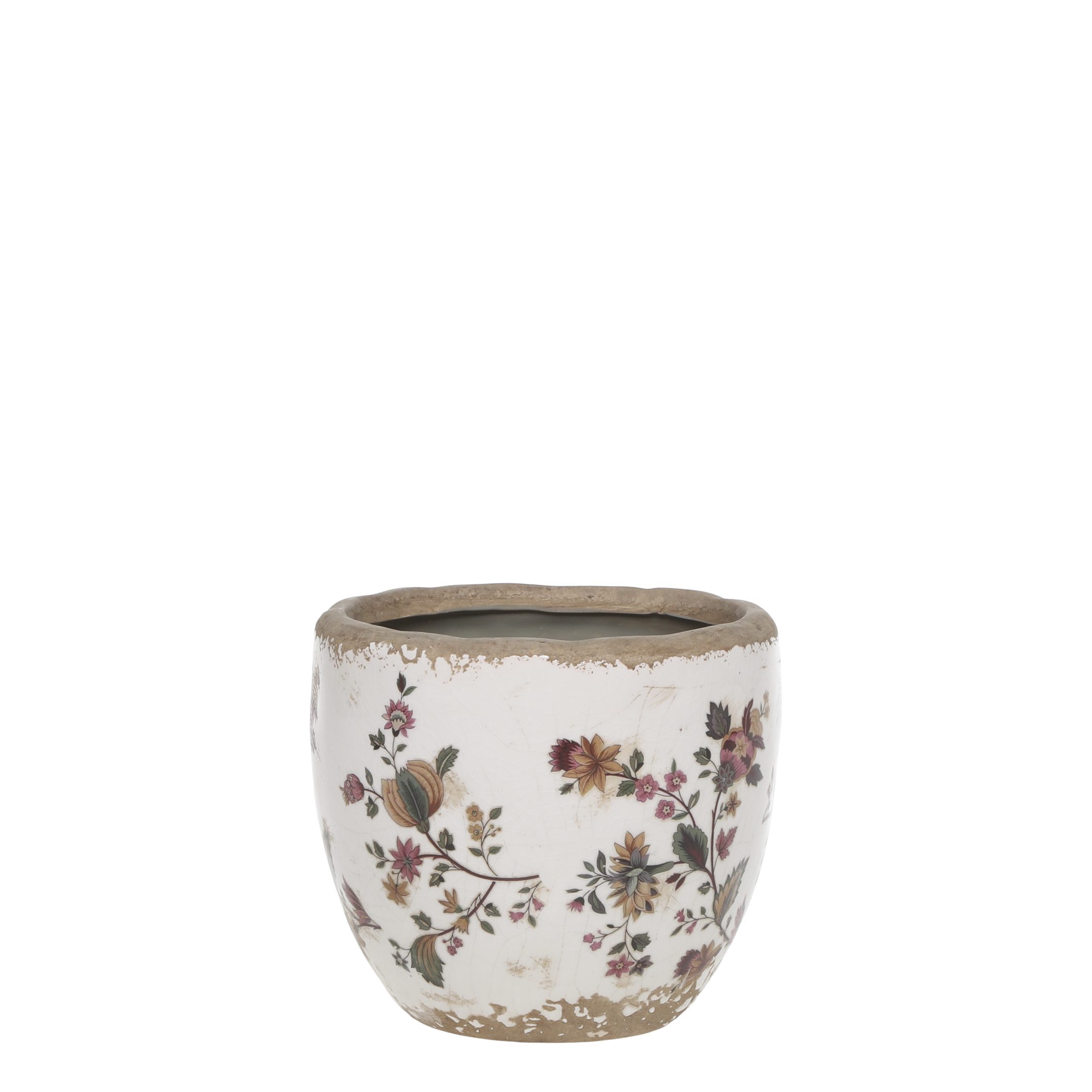 Vaso decorativo floreale in ceramica - Chic Antique