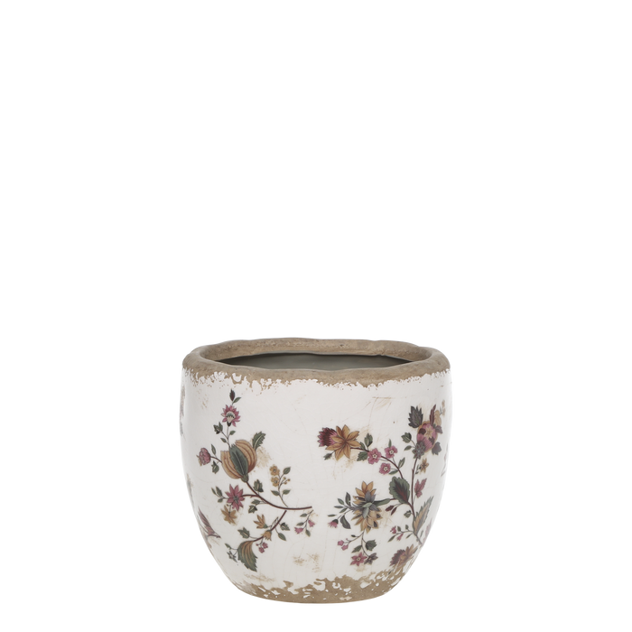 Vaso decorativo floreale in ceramica - Chic Antique