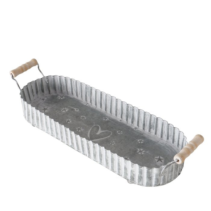 Tray with metal handles -Boltze