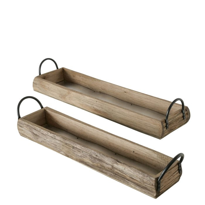 Wooden tray with handles Boltze