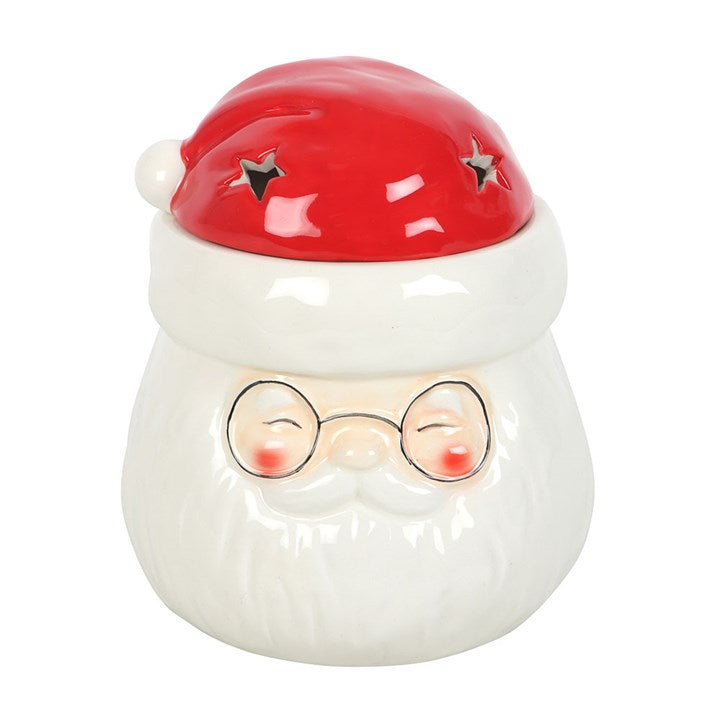Bruciatore per Oli e Cere Babbo Natale in Ceramica H 14 cm