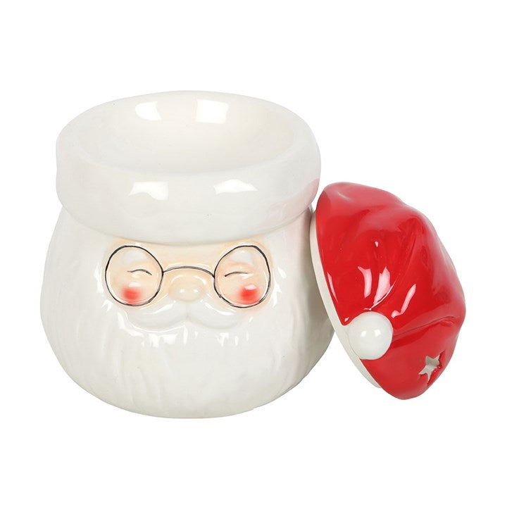 Bruciatore per Oli e Cere Babbo Natale in Ceramica H 14 cm