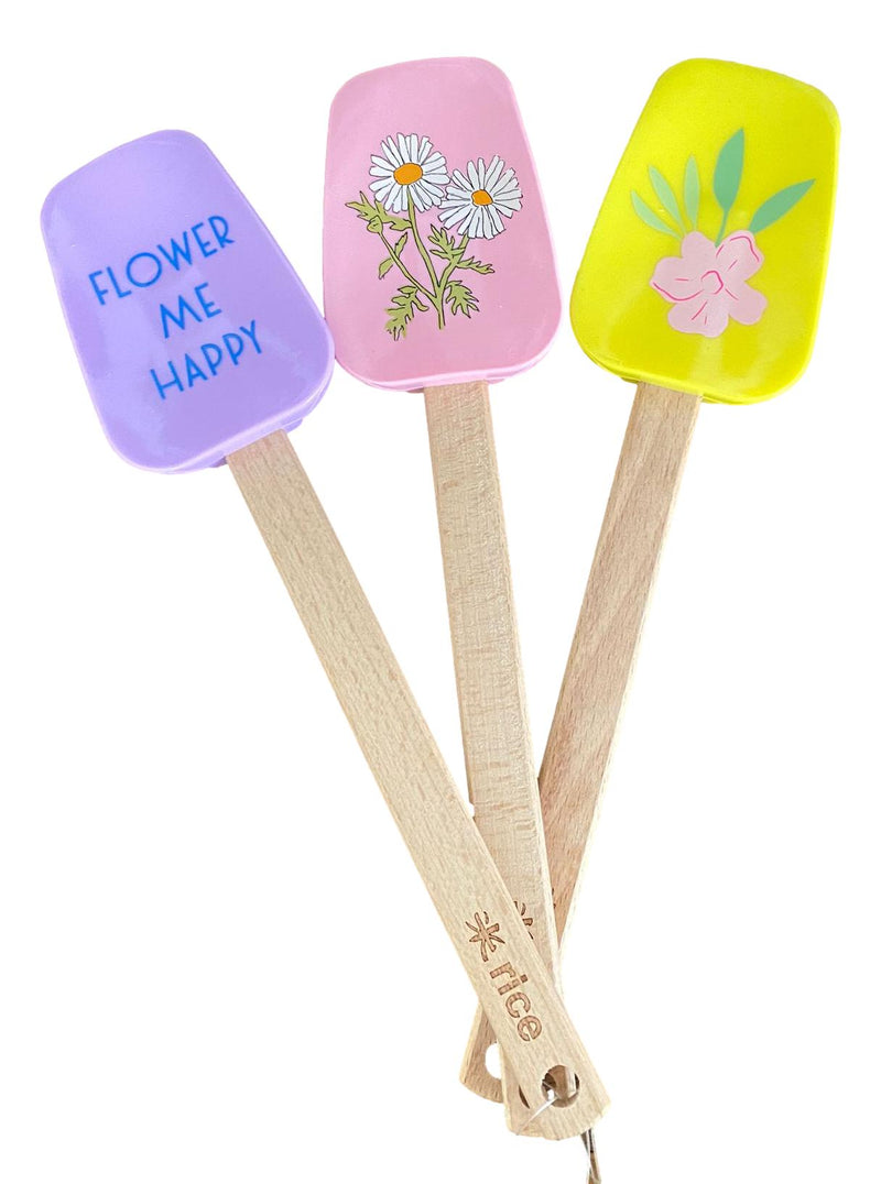 Silicone and Wooden Spatula 26.5cm Multicolor