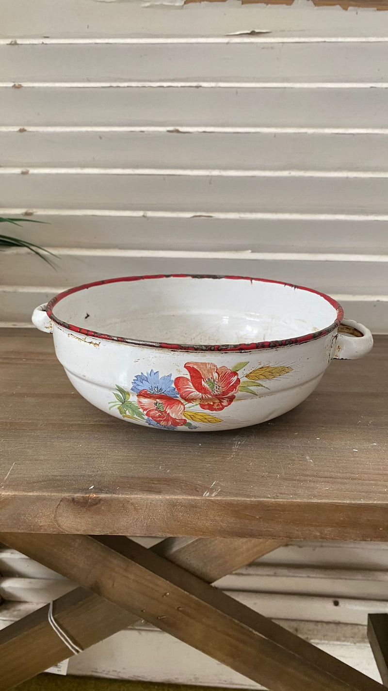 Ciotola piccola smaltata vintage fiorellini - Arredo Casa da Sogno
