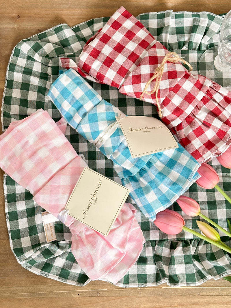 Tovaglietta americana balze con tovagliolo in cotone - Arredo Casa da Sogno