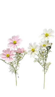 Margherita cosmos grande a 3 fiori con foglie - Arredo Casa da Sogno
