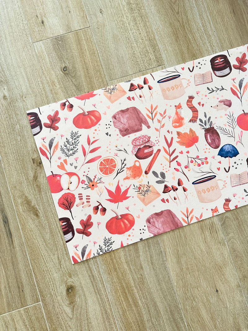 Tapis en vinyle personnalisé – Reflets d'automne