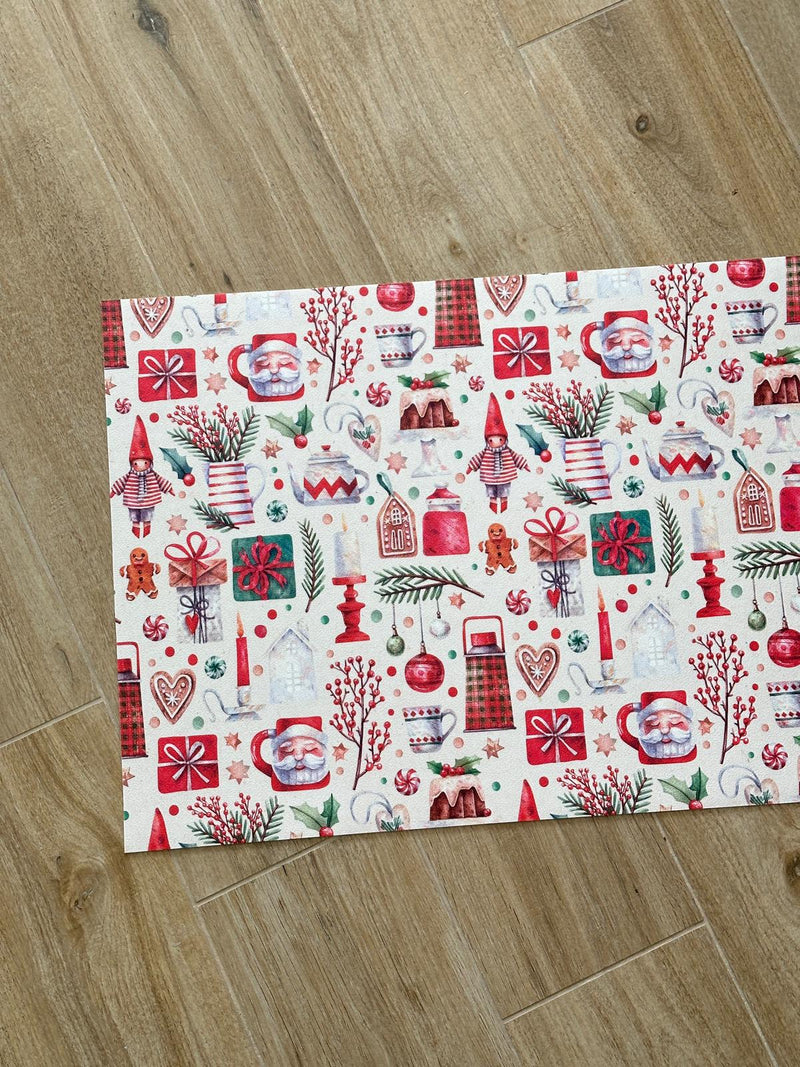 Tappeto natalizio in vinile "Charmed by Christmas"