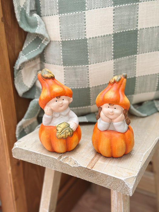 Statua decorativa ragazzo nella zucca Boltze