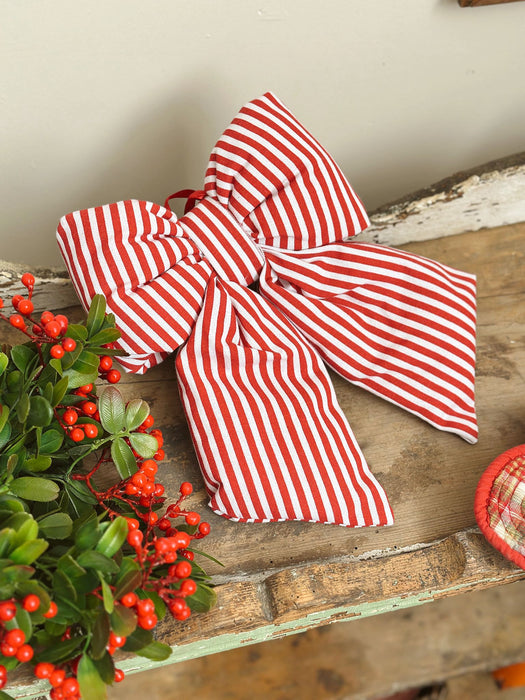 Fiocco natalizio a righe rosse e bianche Boltze