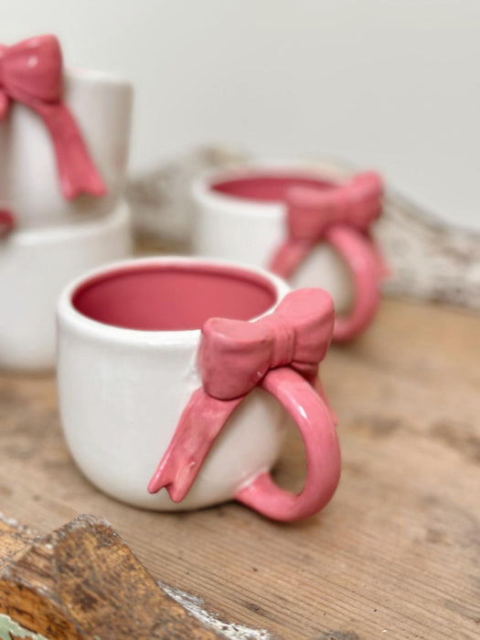 Tazza in Gres con Fiocco sul Manico H 7 cm  – BOLTZE Home