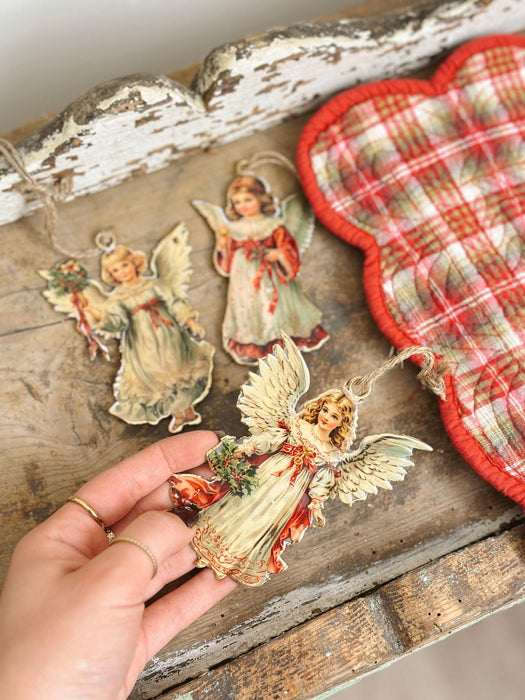 Set 3 Decorazioni Angeli in Metallo Boltze