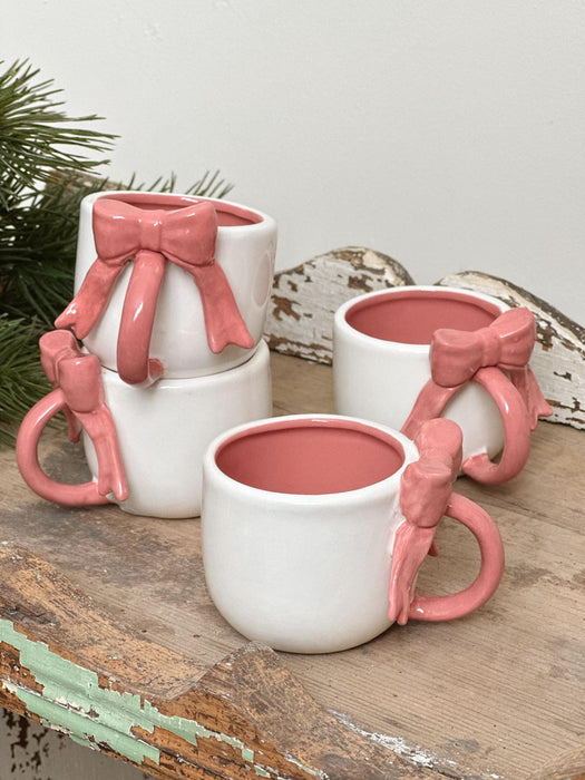 Tazza in Gres con Fiocco sul Manico H 7 cm  – BOLTZE Home