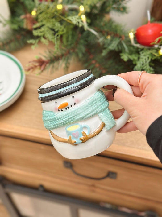 Tazza Natalizia Pupazzo di Neve in Dolomite