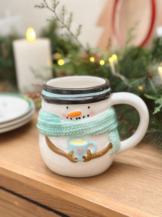 Tazza Natalizia Pupazzo di Neve in Dolomite