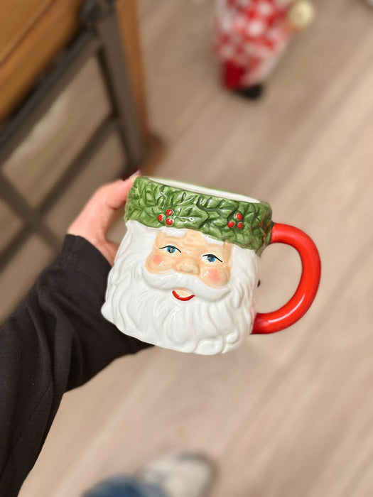 Tazza Natalizia Babbo Natale in Dolomite – 10x9,5 cm