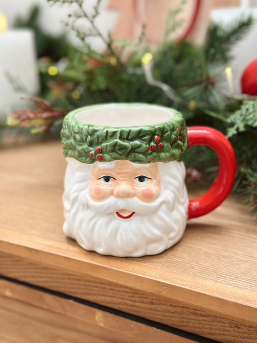 Tazza Natalizia Babbo Natale in Dolomite – 10x9,5 cm