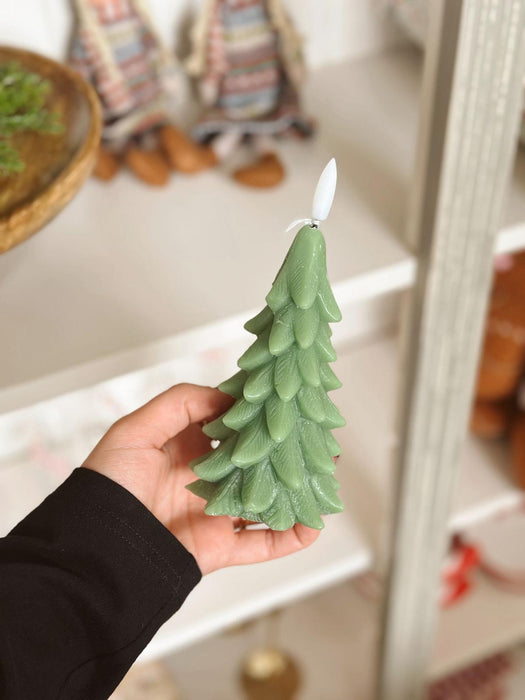 Candela Natalizia LED Albero Verde