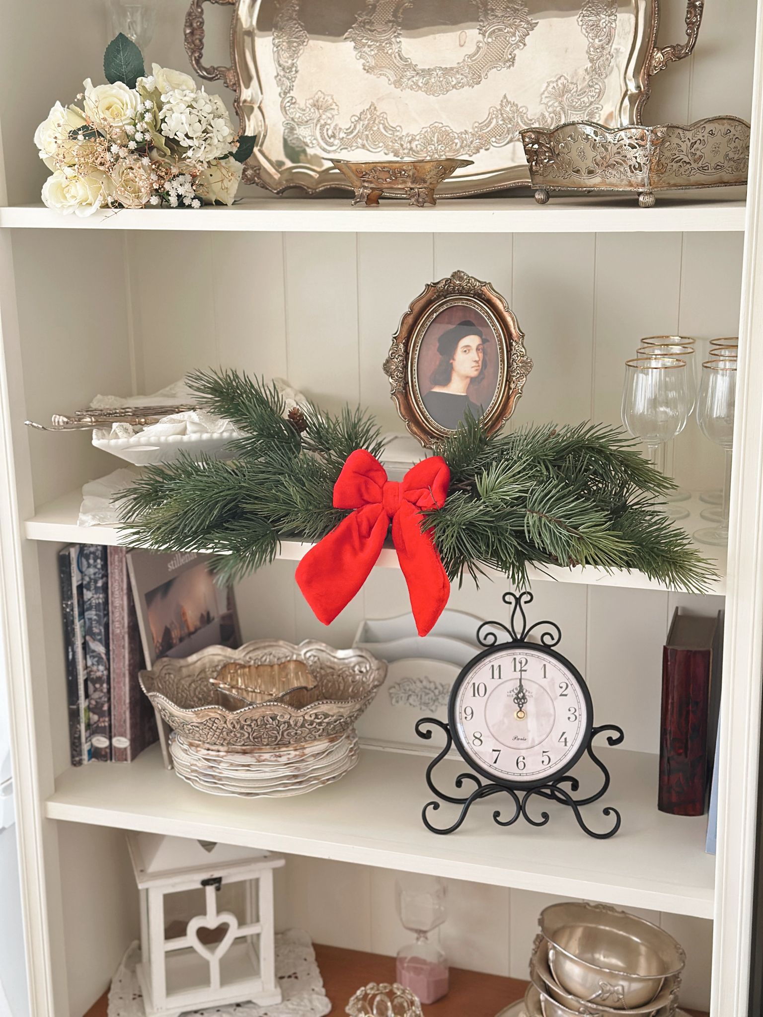 Ghirlanda Natalizia con Fiocco Rosso – 60 cm