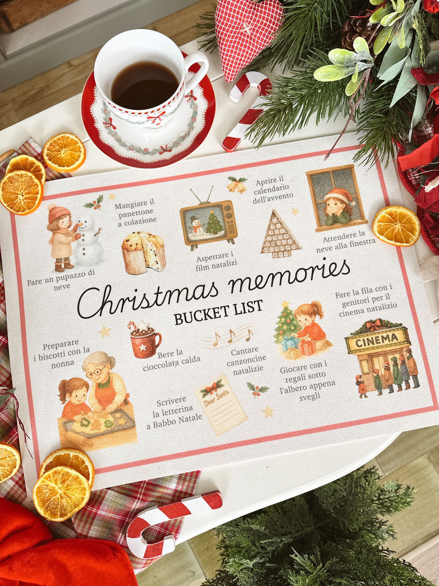 Tovaglietta in vinile natalizia Christmas Memories