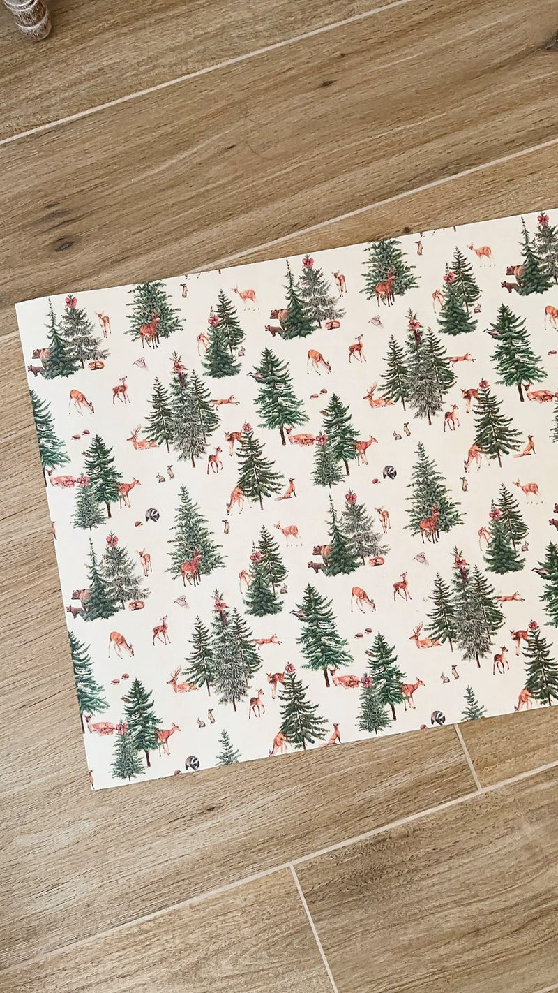 Tappeto in vinile natalizio “Foresta Innevata”