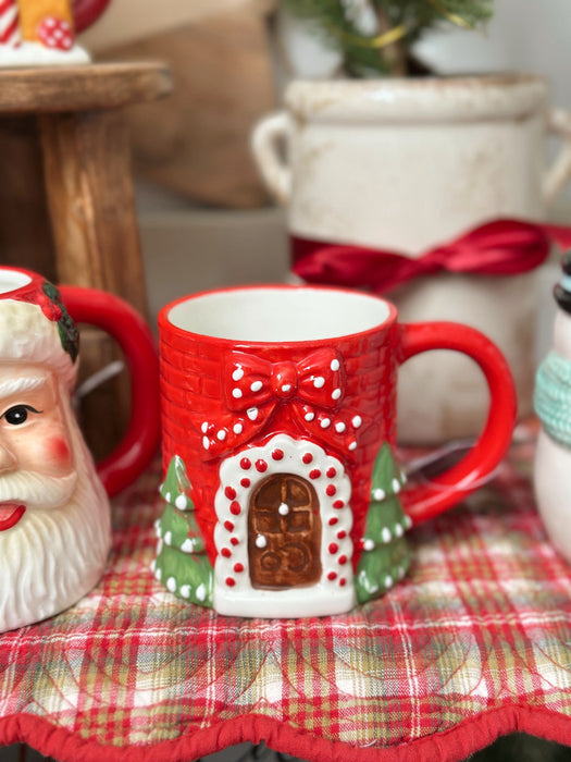 Tazza Natalizia Portone con fiocco