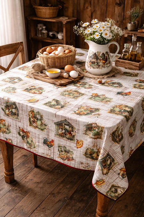 Tovaglia Fantasia Galline 150x180 cm