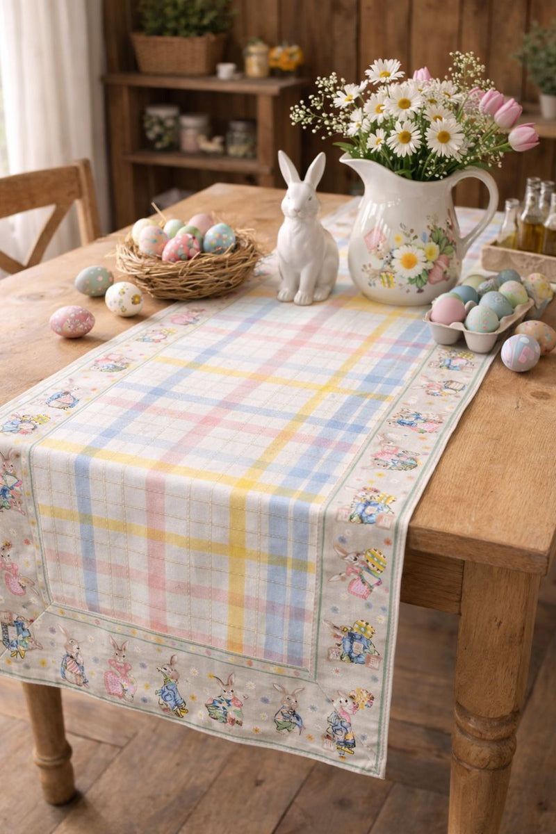 Runner da Tavola Coniglietti Pasquali 45x150 cm