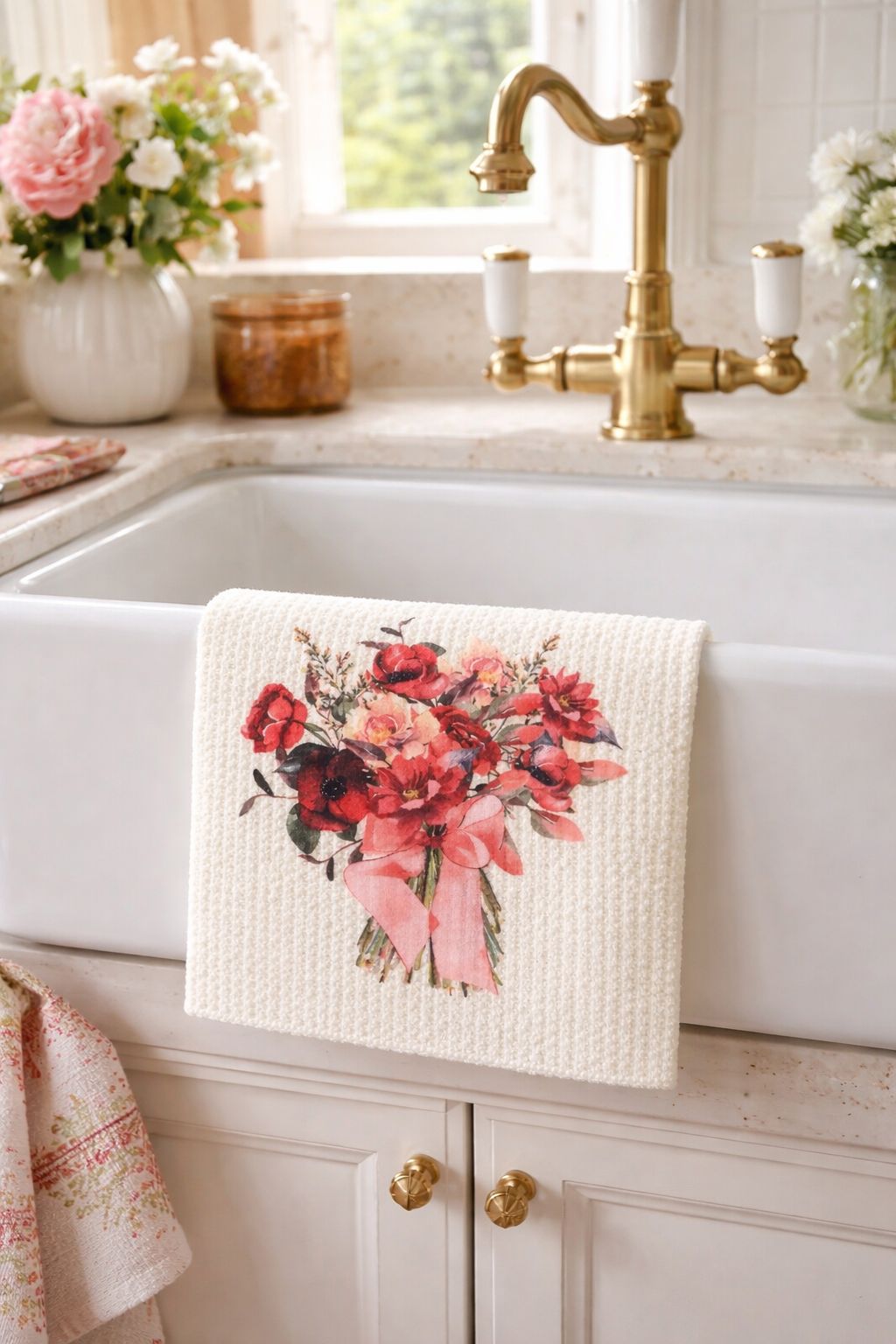 Panno svedese Bouquet Rosa