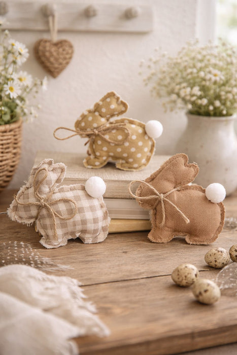 Coniglio decorativo in stoffa