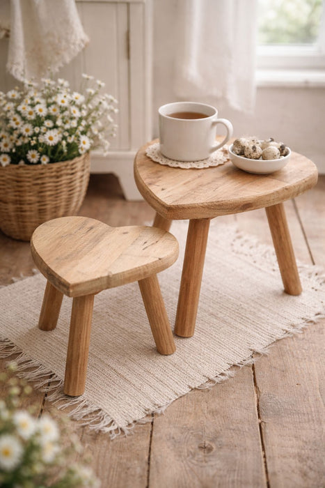 Sgabello a forma di cuore Set da 2