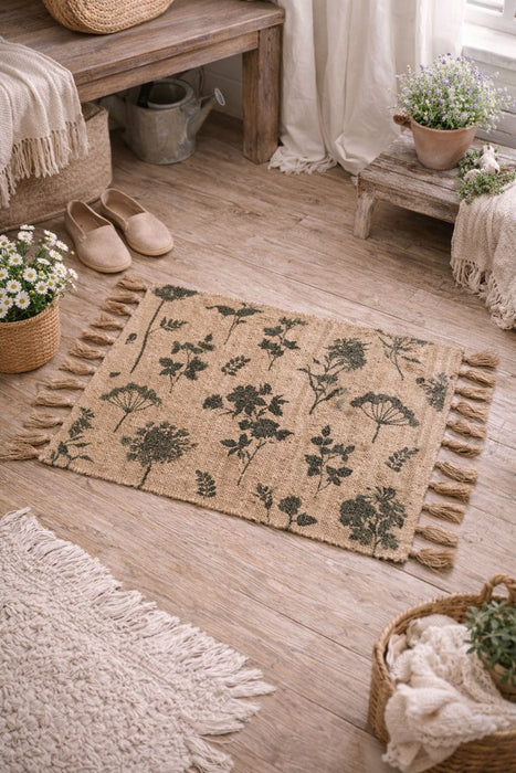 Tappeto in juta Botanico Blanc Mariclò