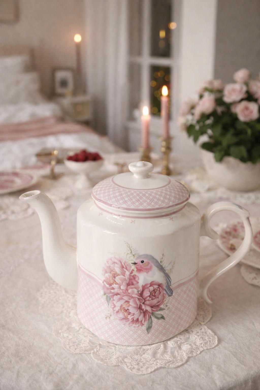 Teiera in porcellana Fiorirà 1100 ml Nuvole di Stoffa