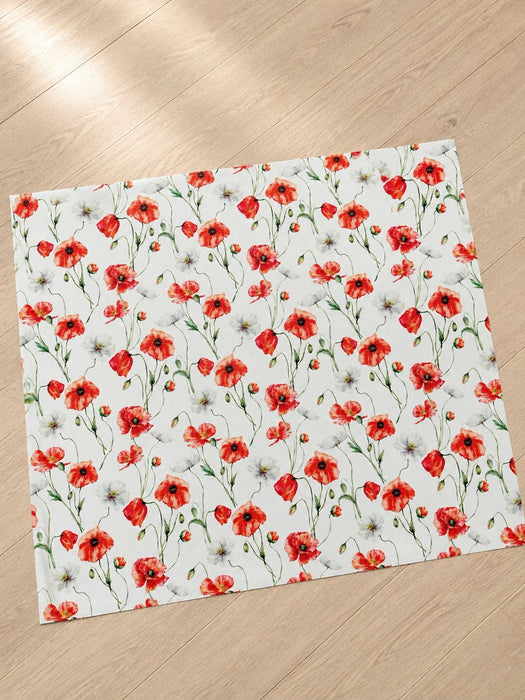 Tappeto in Vinile Su Misura Made in Italy “Rosso Papavero”