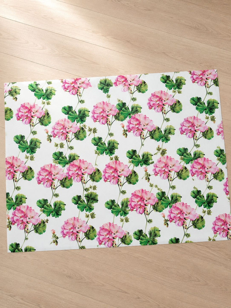 Tappeto in Vinile Su Misura Made in Italy “Gerani in Fiore”