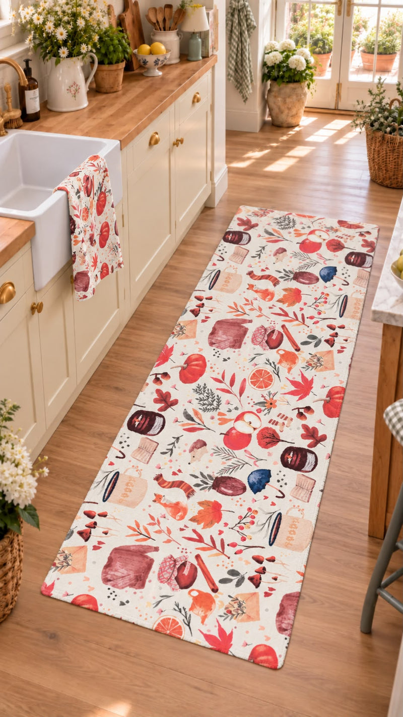 Custom Vinyl Rug - Autumn Reflections