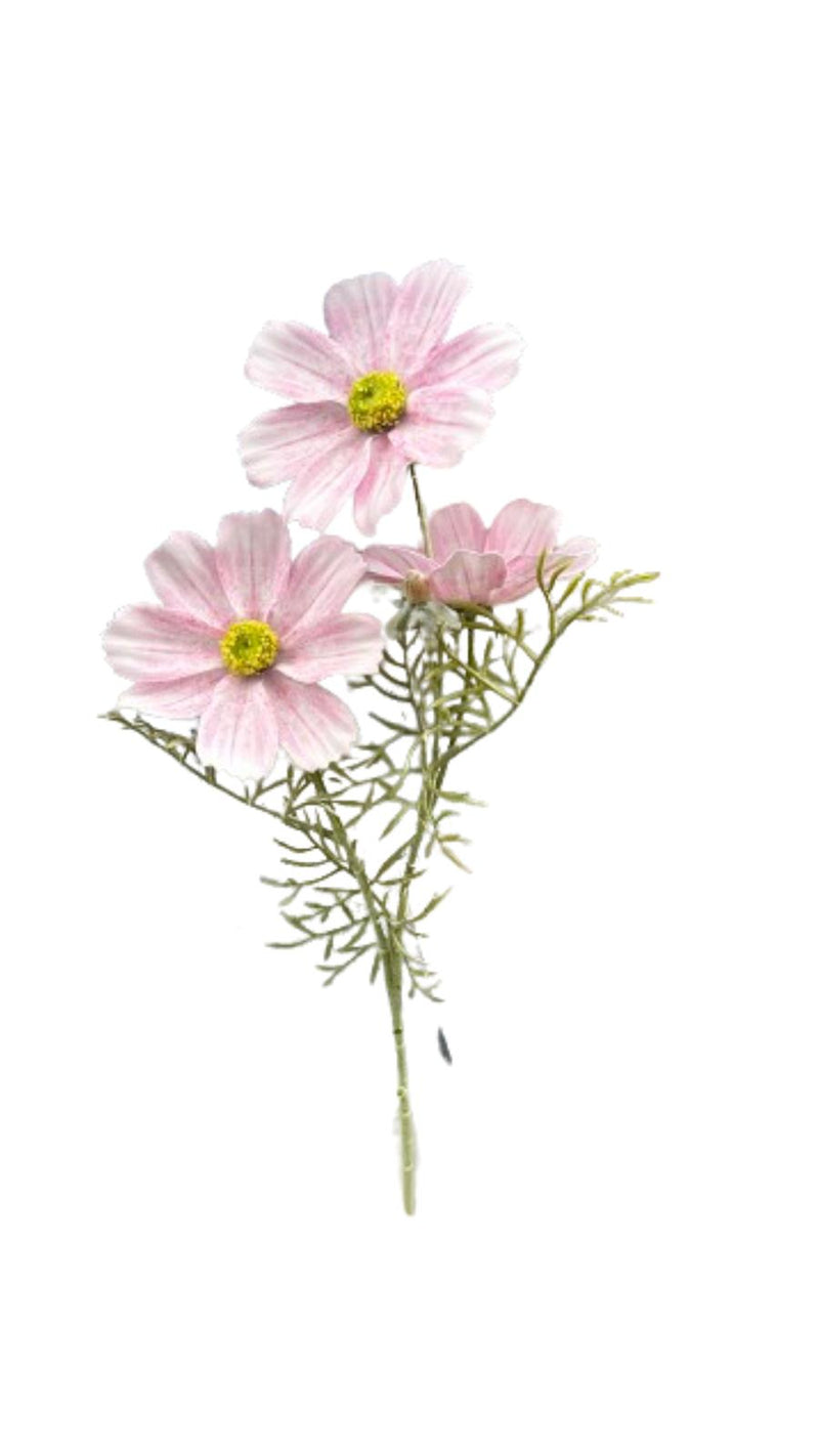 Margherita cosmos grande a 3 fiori con foglie - Arredo Casa da Sogno