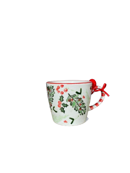 Tazza Natalizia Gingerbread con pom pom