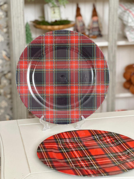Sottopiatto Natalizio in Melamina Tartan – 33 cm
