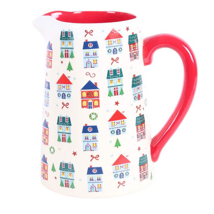 Brocca Natalizia Christmas Street in Ceramica H 11,2 cm