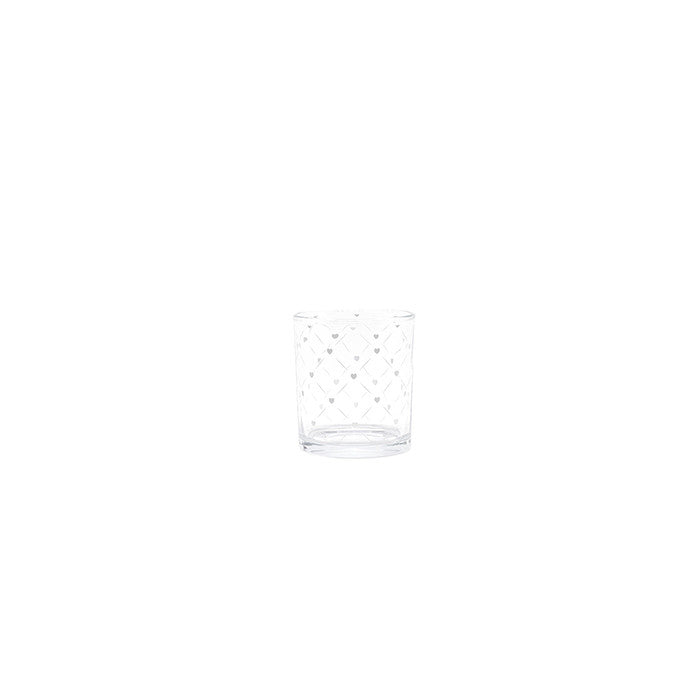 Set 6 Bicchieri Vetro Borosilicato 300 ml Nuvola di Stoffa con Cuoricini
