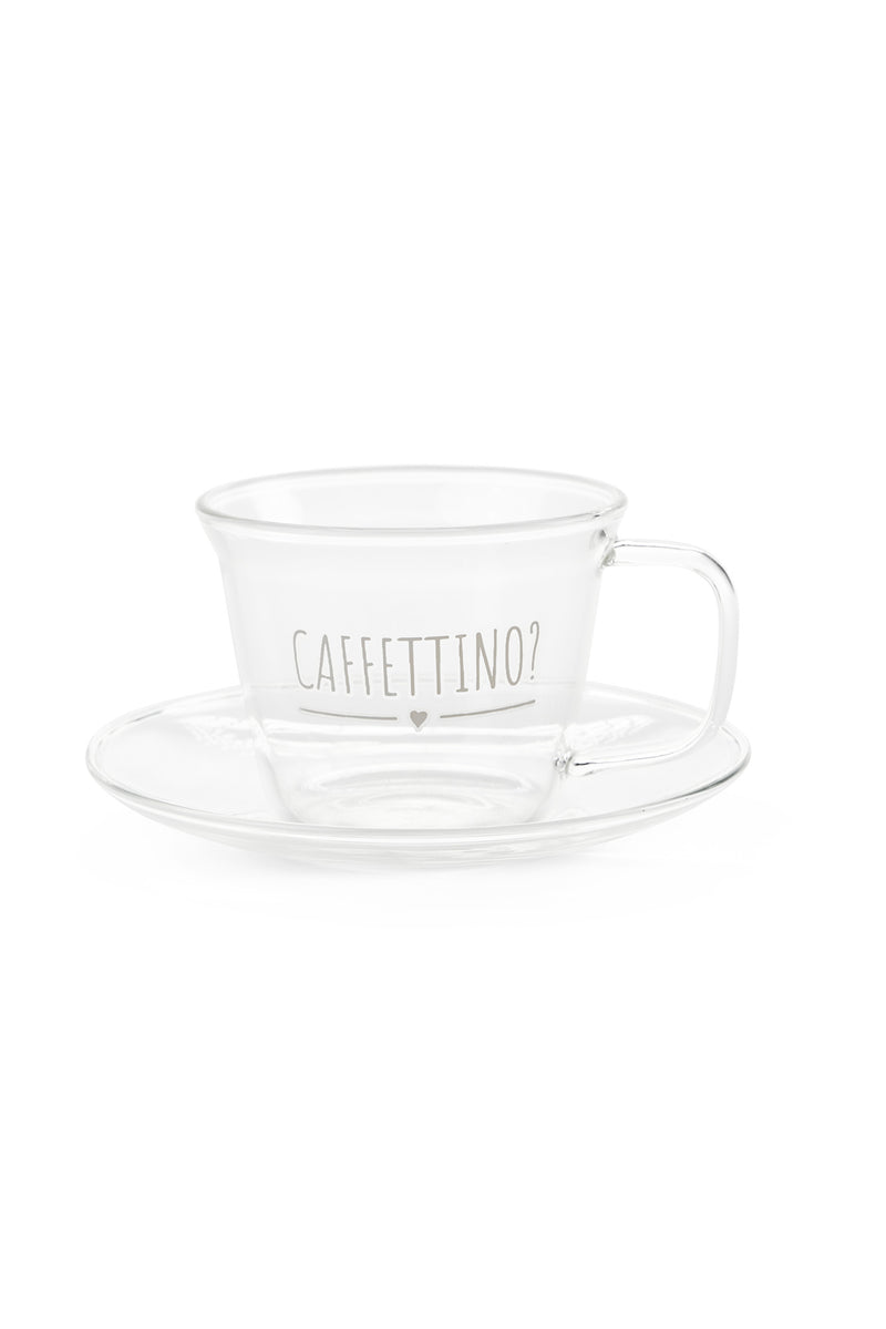 Tazzina Caffè Vetro Borosilicato Caffettino Nuvole di Stoffa