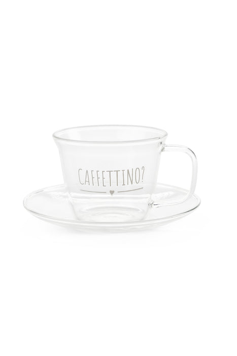 Tazzina Caffè Vetro Borosilicato Caffettino Nuvole di Stoffa