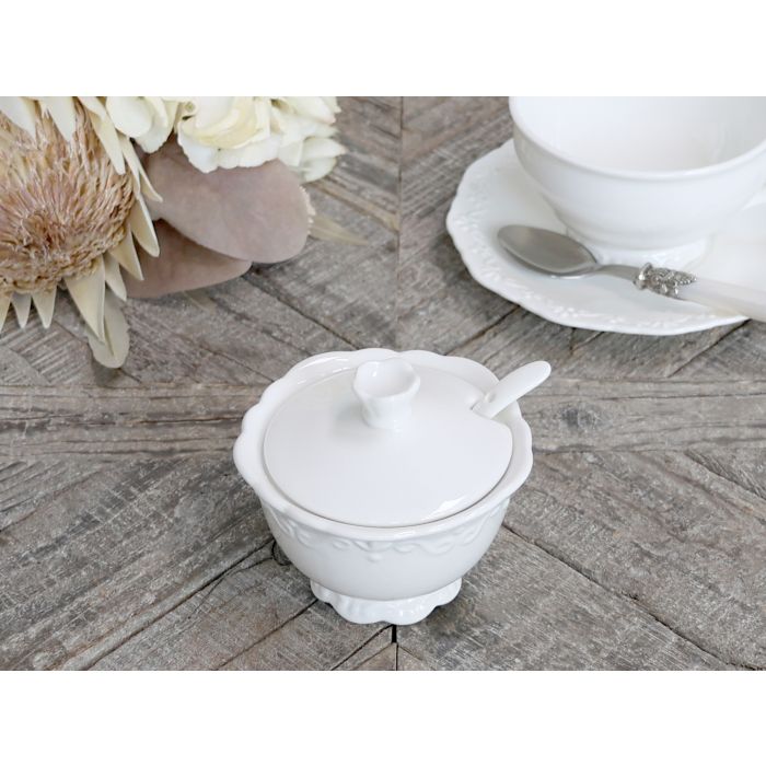 Provence Sugar Bowl with Spoon - Chic Antique