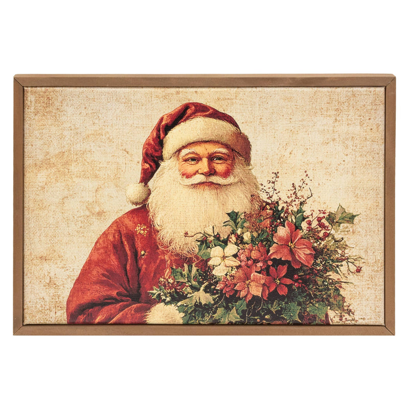 Tela incorniciata con Babbo Natale in stile antico