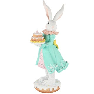 Bunny standing with cake