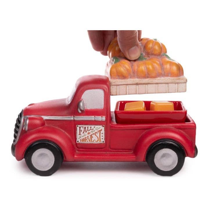 Scaldacera elettrico con fragranza "Camion rosso con zucche"
